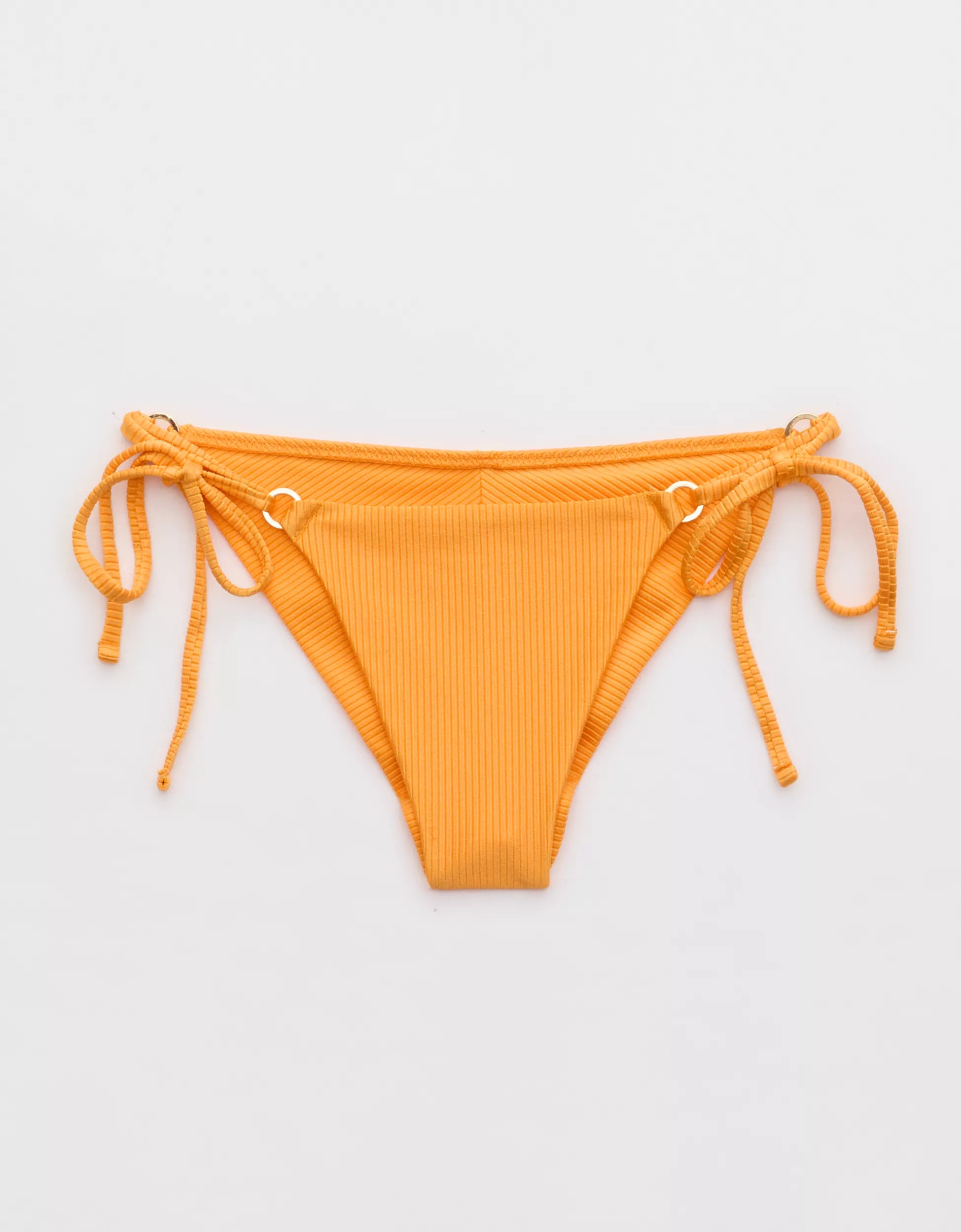 Aerie Shine Rib Cheekiest Ties Bikini Bottom | Aerie