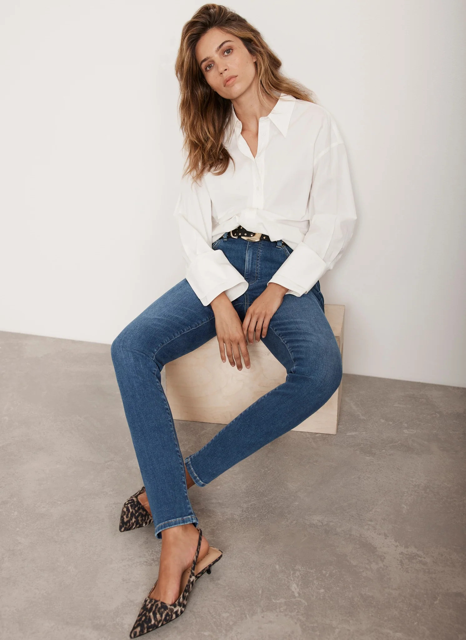 Mid Indigo Sculpting Skinny Jeans | Mint Velvet