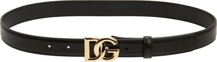 DG Logo Buckle Leather Belt | Nordstrom