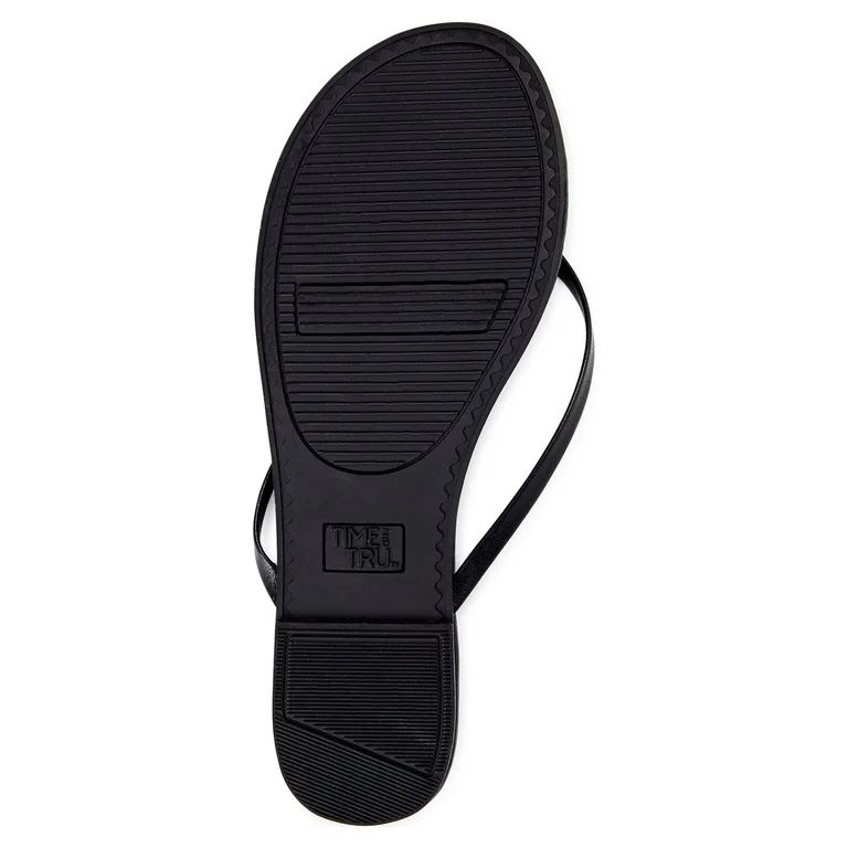 Time and Tru Women's Barely There Thong Sandals, Wide Width Available | Walmart (US)