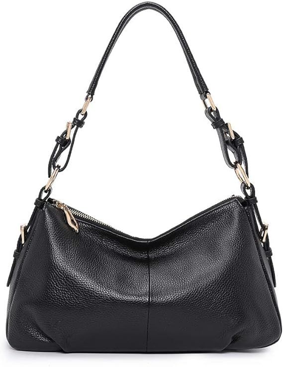 Kattee Soft Leather Hobo Bags for Women Genuine Top Handle Handbags Vintage Shoulder Purses | Amazon (US)