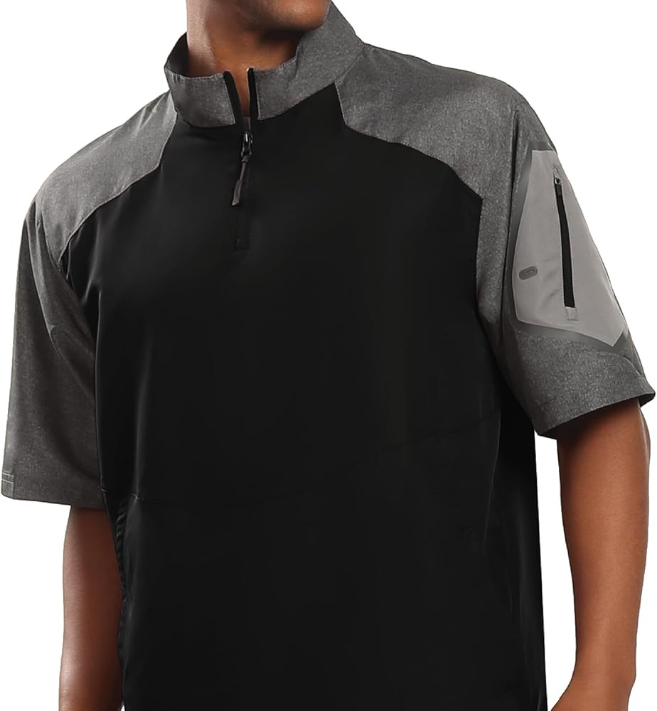 Holloway Raider Pullover Cage Jacket - Weather-Resistant Quarter Zip Athletic Wear with Sleeve Po... | Amazon (US)