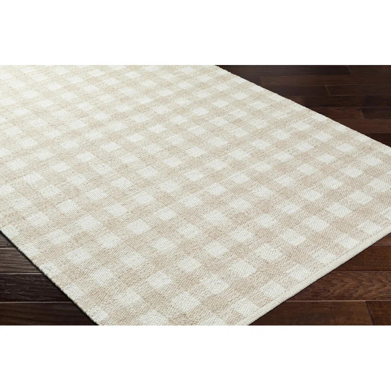 Lavande Plaid Wool Area Rug | Birch Lane