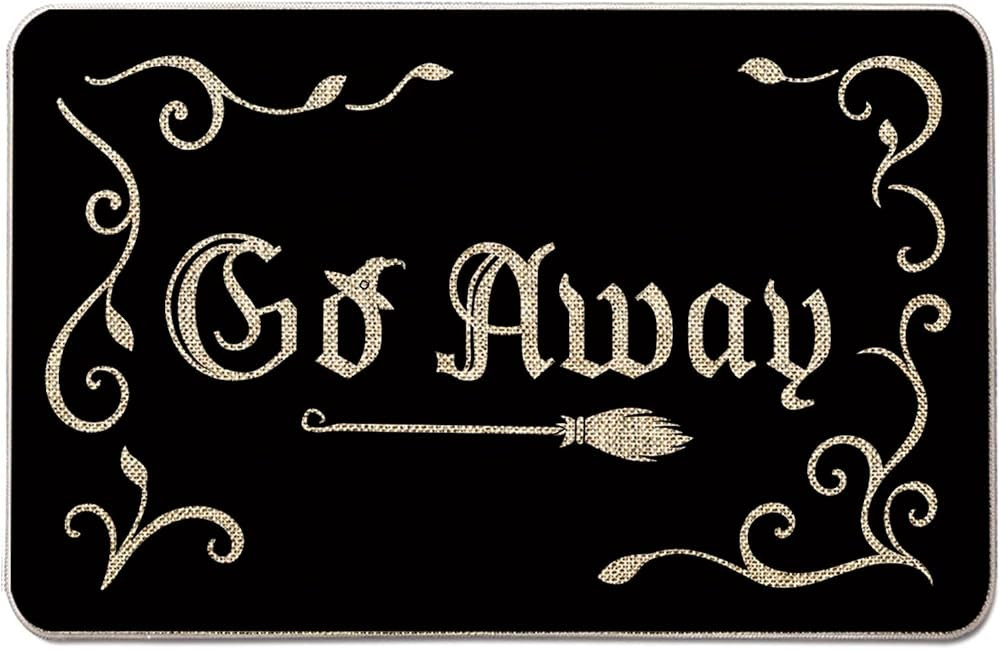Halloween Door Mat Outdoor Rug Go Away Doormat Happy Halloween Rugs Farmhouse Decor Home Kitchen ... | Amazon (US)