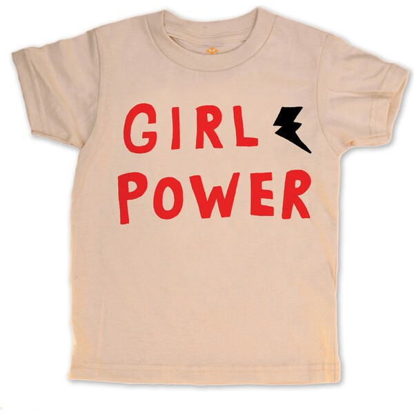 Girl Power Tee, Natural Organic | Maisonette
