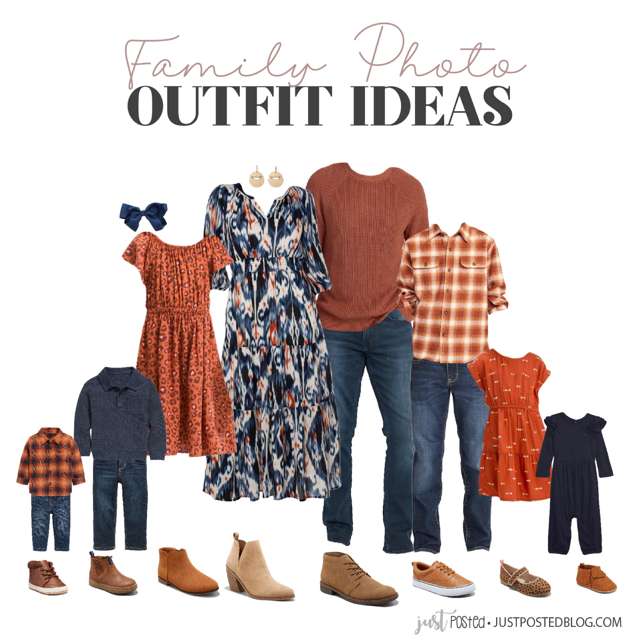 Loving this navy blue and orange family photo look idea! This is one of my favorite color combinations for fall family pictures  

#LTKsalealert #LTKkids #LTKfamily