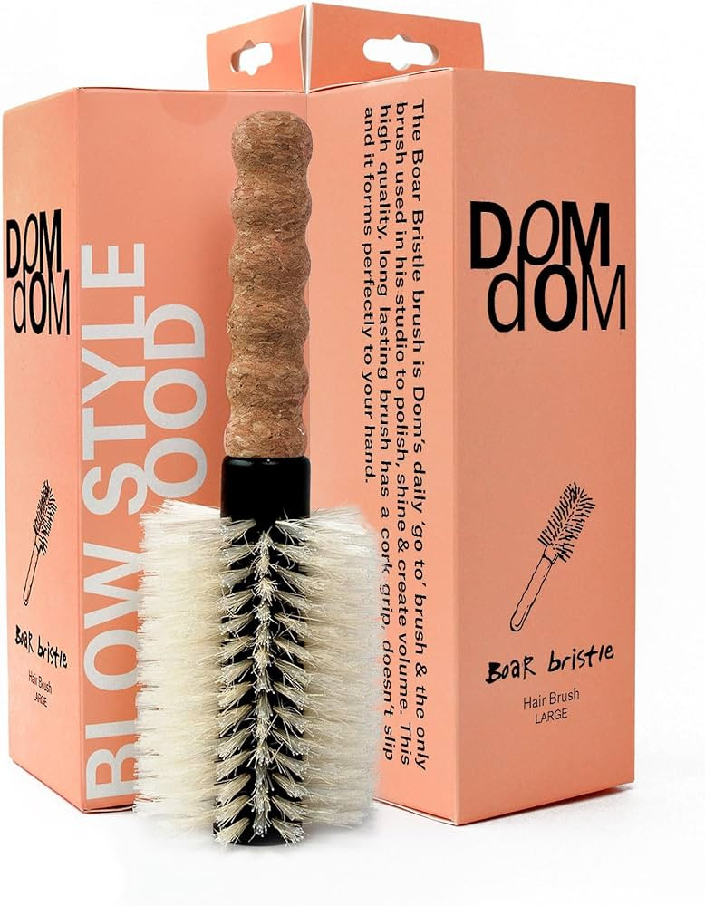 Nylon Boar Bristle Hair Brush, Round Brush for Blow Drying, Large 2.5" Barrel Blowout Brush, Anti... | Amazon (US)