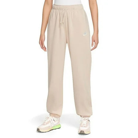 Nike Women s Sportswear Club Oversized Fleece Sweatpants XXL Beige | Walmart (US)