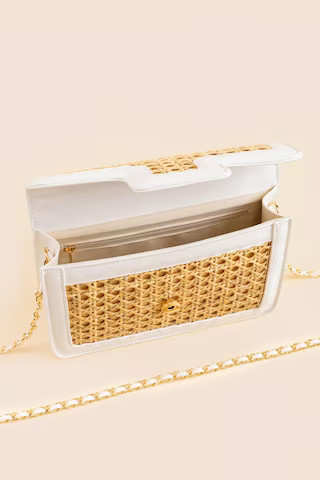 Nicole Rattan Crossbody | Francesca's