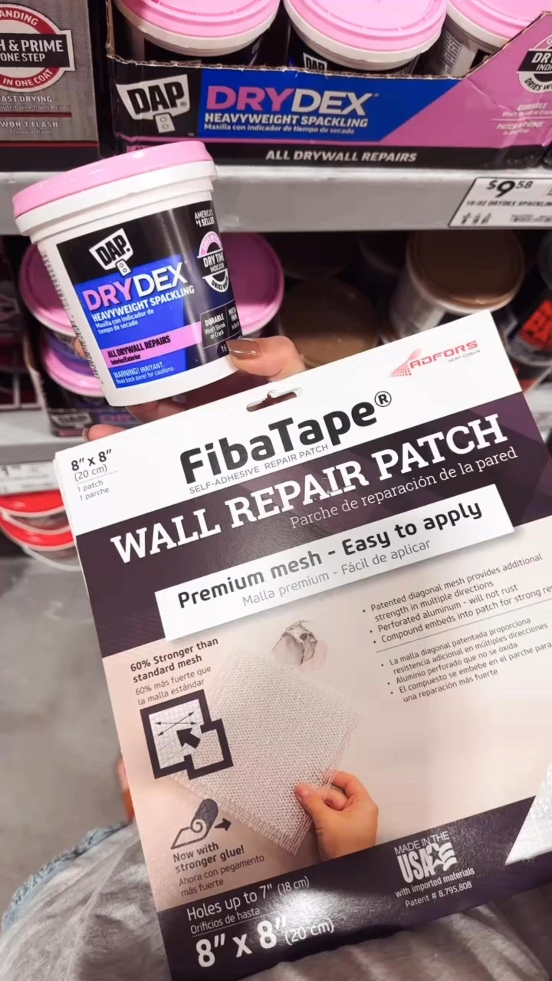 Wall repair supplies 🏠💕

Home improvement Lowes wall repair patch drywall patch home repairs

#LTKHome