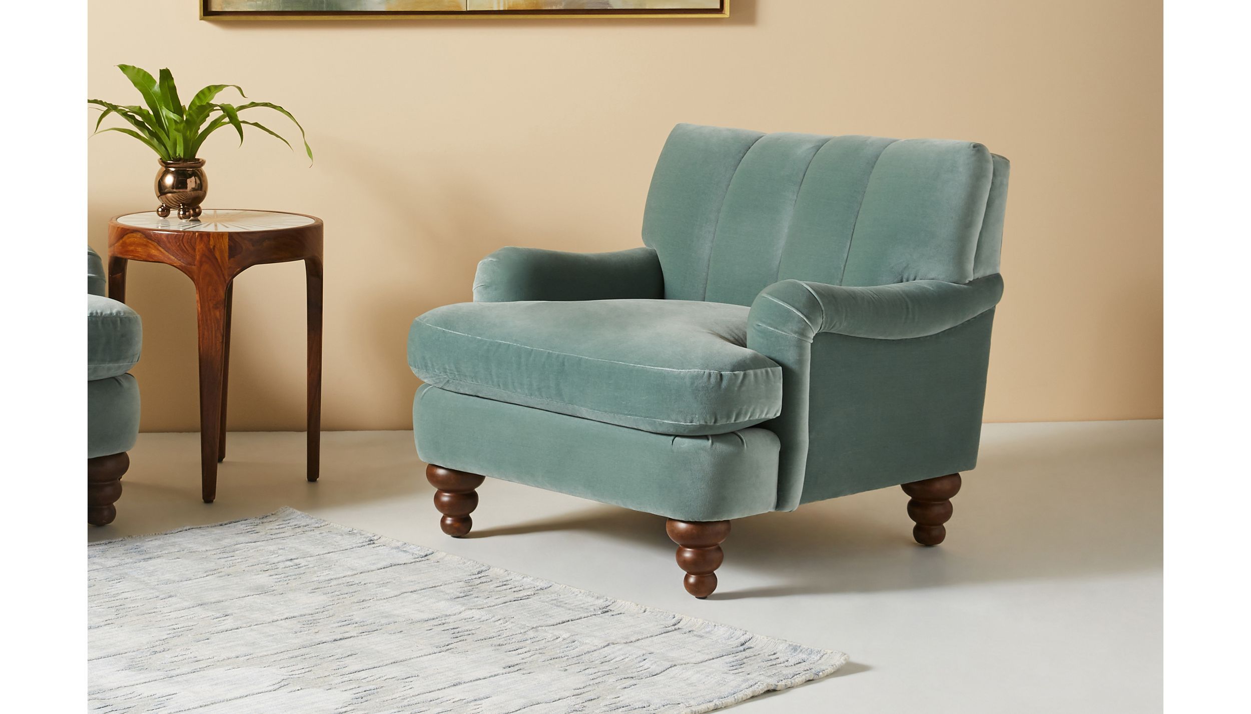 Channel-Tufted Occasional Chair | Anthropologie (US)