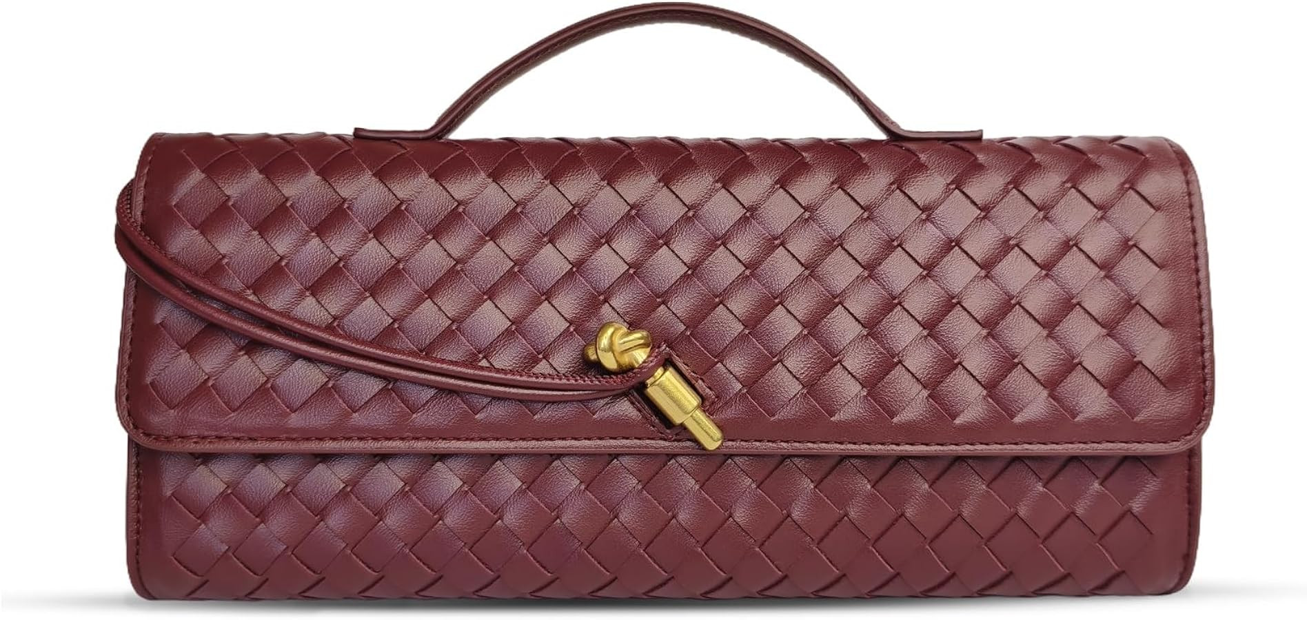 Evening Clutch Purses for Women Formal Handmade Woven Shoulder Handbag Fashion Leather Crossbody ... | Amazon (US)