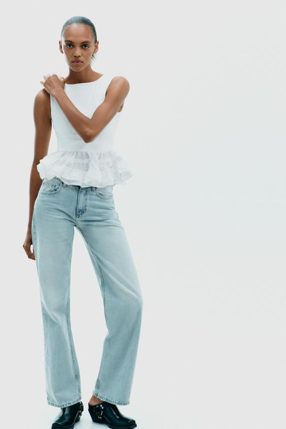 PEPLUM TOP WITH STRAPS | Zara UK