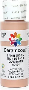 Delta Creative Ceramcoat Acrylic Paint in Assorted Colors (2 oz), 2424, Bambi Brown | Amazon (US)