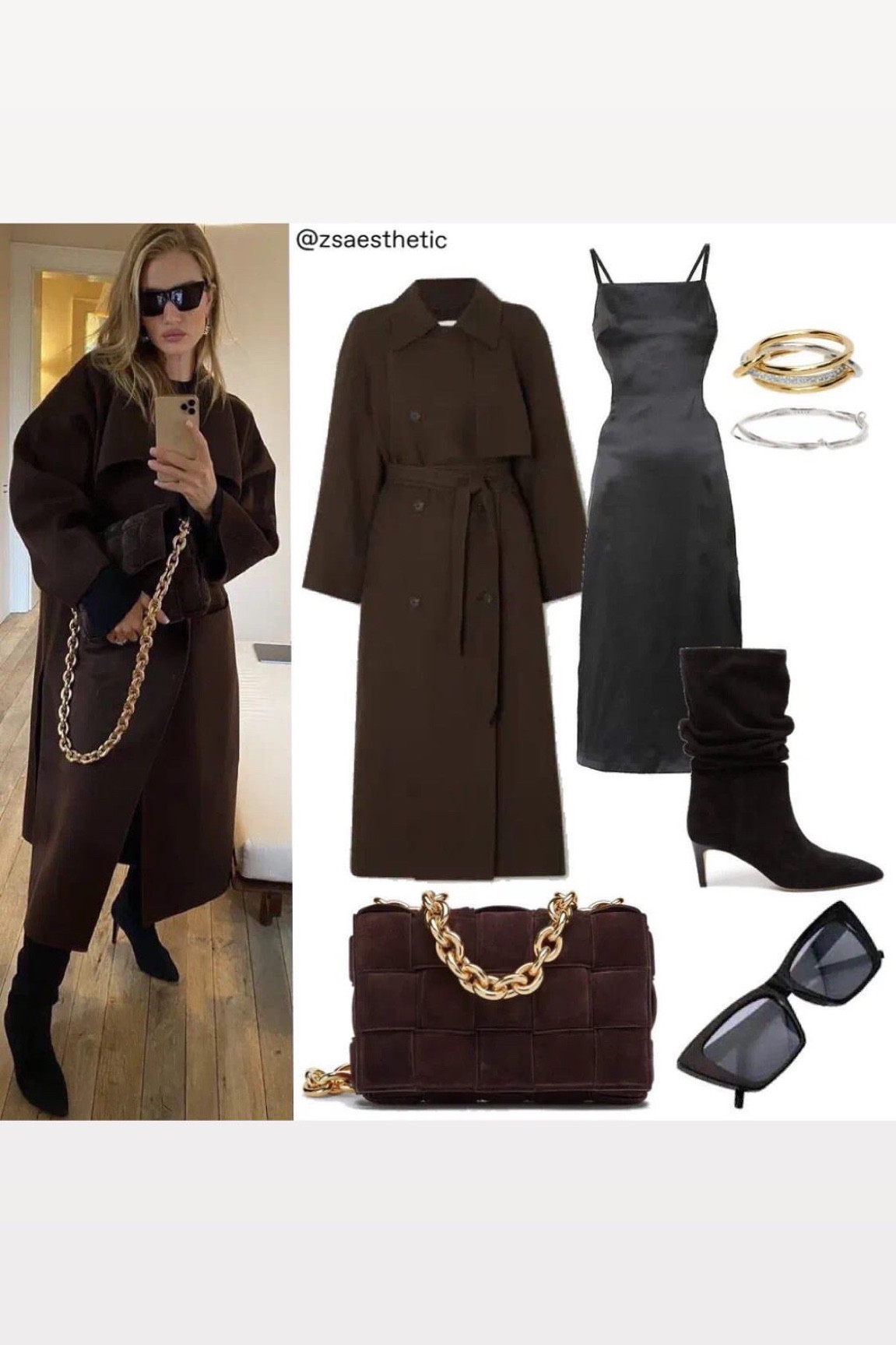 black dress with brown trench coat Styling a Little Black Dress | Styling Tips