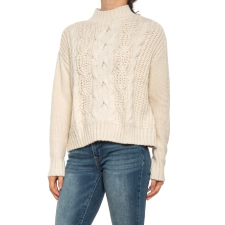 Lucky Brand Cable Stitch Turtleneck Sweater (For Women) | Sierra