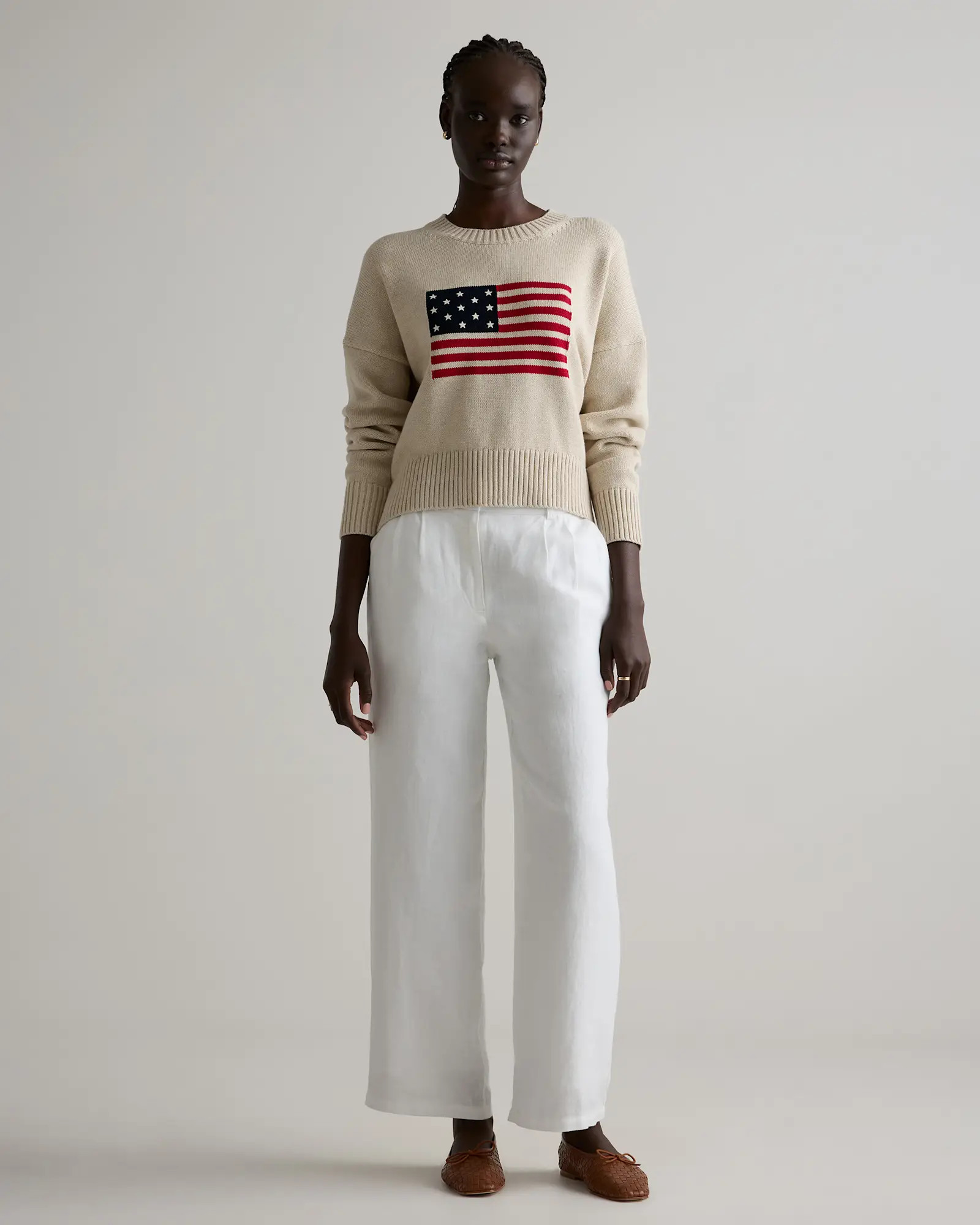 100% Organic Cotton Flag Sweater | Quince
