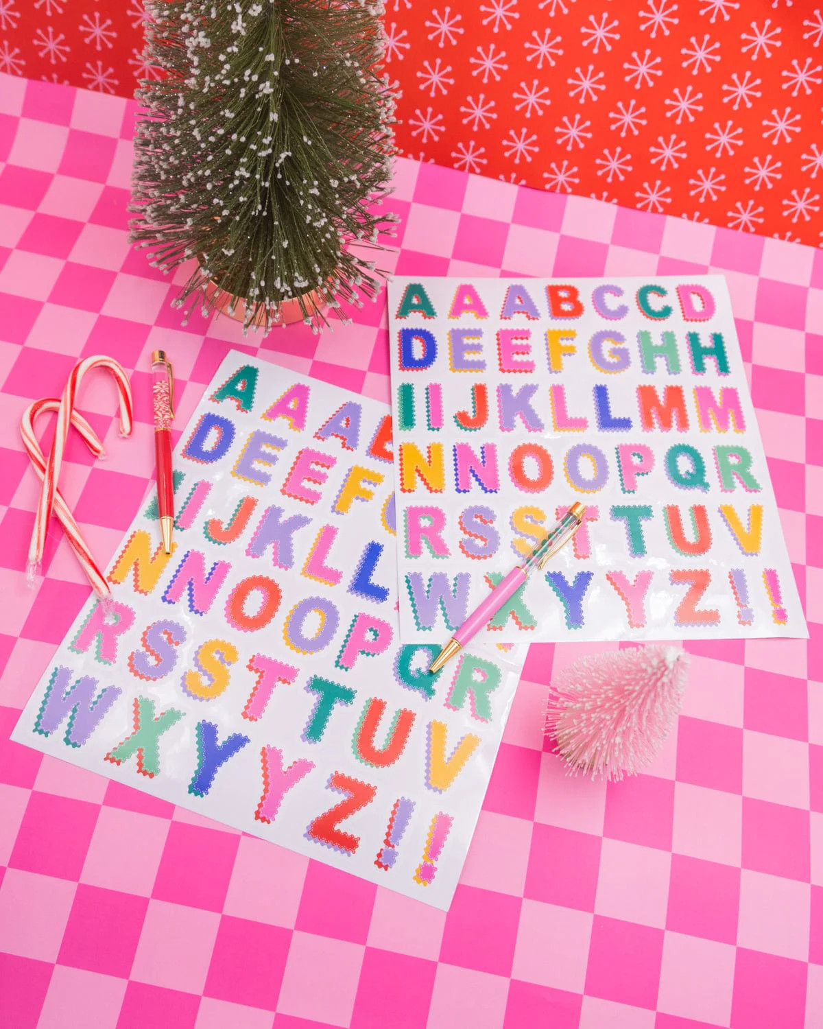 Vinyl Scalloped Letters Sticker Pack | Packed Party