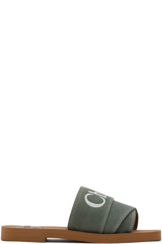 Green Woody Sandals | SSENSE