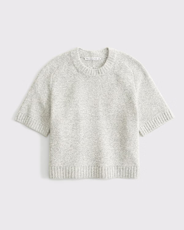 The A&F Madeline Textural Crew Sweater Tee | Abercrombie & Fitch (US)