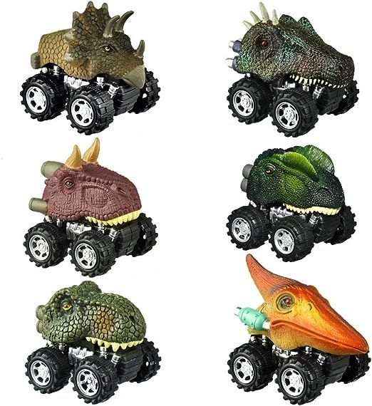 Dinosaur Toys for 3-6 Year Old Boys, Pull Back Dinosaur Cars for Kids Pull Back Vehicles Toys for... | Amazon (US)