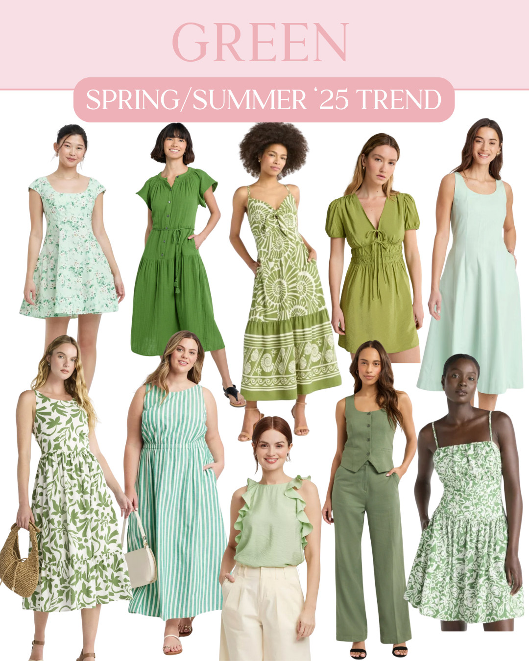 🌸 Spring & Summer Fashion Trends 2025 ✨TREND: GREEN 

Ready to refresh your wardrobe with this season’s must-have styles? I just shared a brand new YouTube video breaking down the top wearable fashion trends for Spring & Summer 2025 — featuring affordable finds from Walmart, Target, Old Navy and more!💛 Whether you’re dressing for everyday errands, work, vacation, or special occasions — this video has you covered with classic, fun, and flattering styles you’ll actually wear for Spring Summer 2025. 🎥 shop everything linked here on LTK! #LTKSpring #LTKSummer #SpringFashion2025 #SummerStyle2025 #MomStyle #AffordableFashion #LTKTrends #WearableTrends #MidsizeFashion #WalmartFashion #TargetStyle #OldNavyStyle #EverydayStyle #VacationOutfits #CapsuleWardrobe #PreppyStyle #ClassicStyle #ChicAndCasual 

 #LTKSeasonal #LTKFindsUnder50 #LTKFindsUnder100