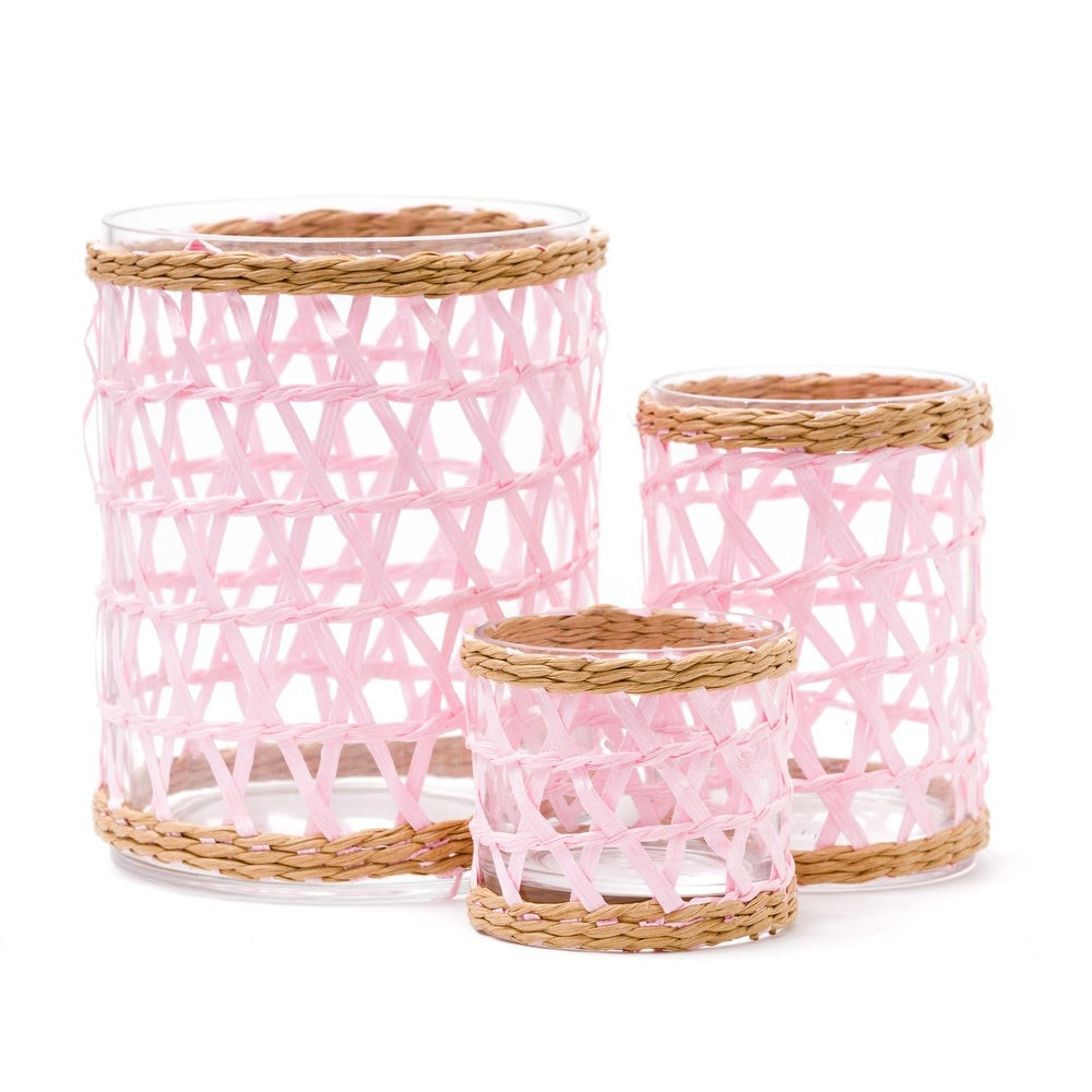 Julia Berolzheimer Island Wrapped Hurricane Large Pink | Amanda Lindroth