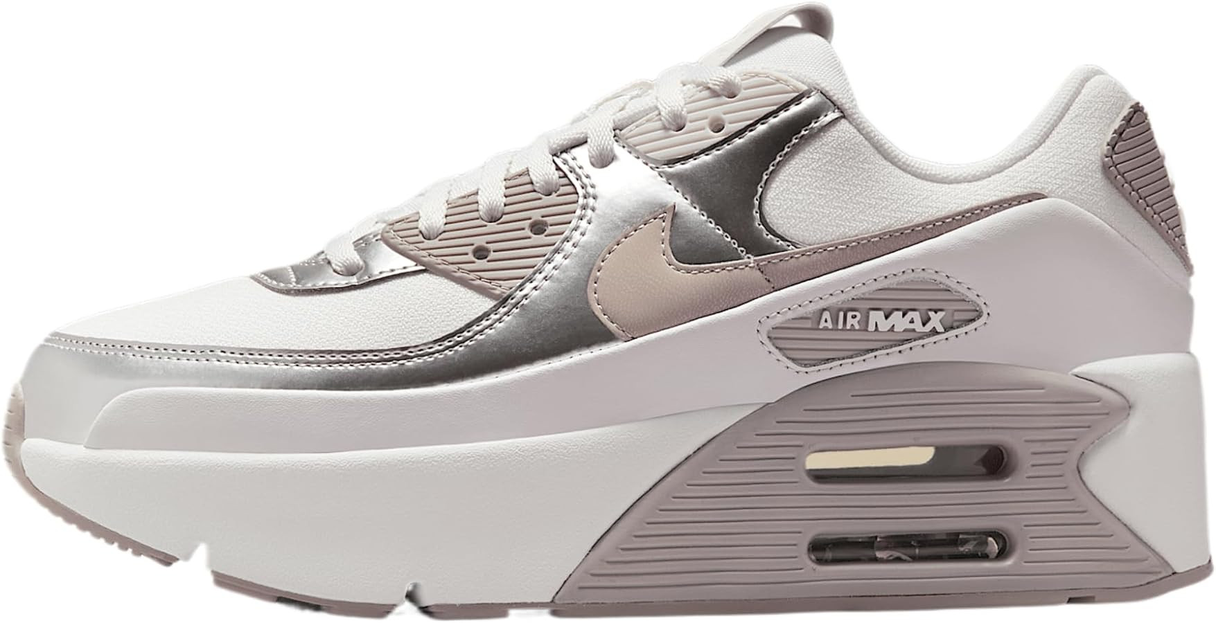 Nike Air Max 90 LV8 Women's Shoes (IB0170-101, Summit White/Vast Grey/Metallic Platinum/College G... | Amazon (US)