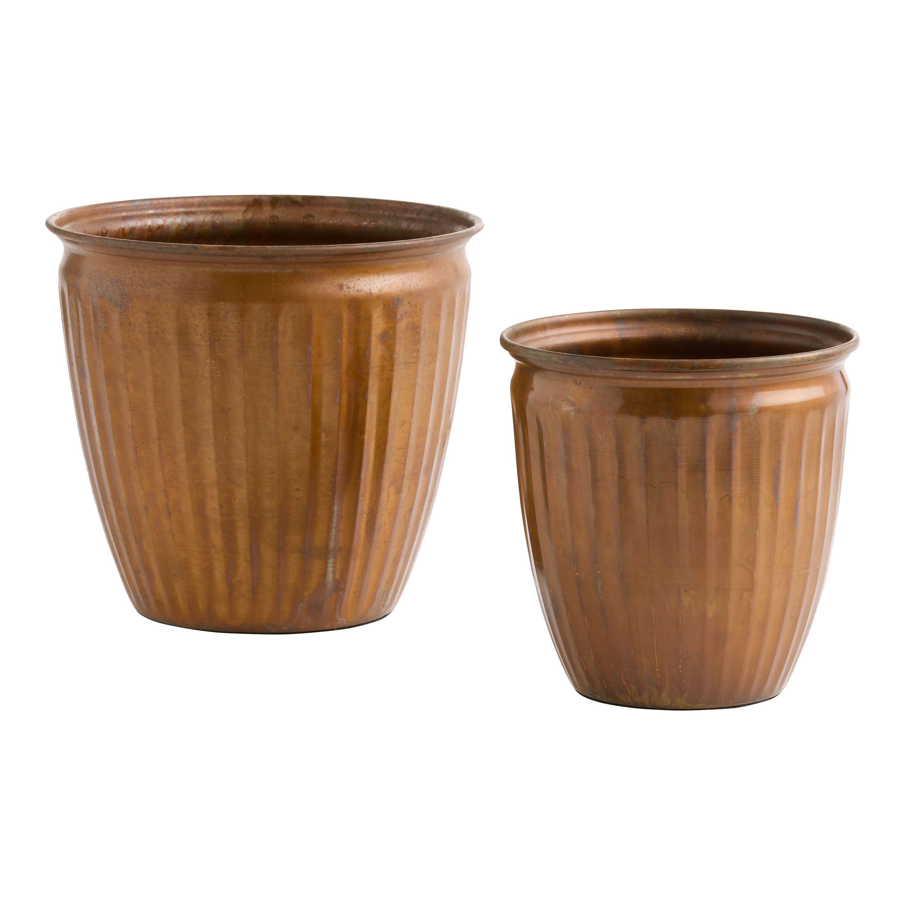 Antiqued Copper Fluted Planter | World Market