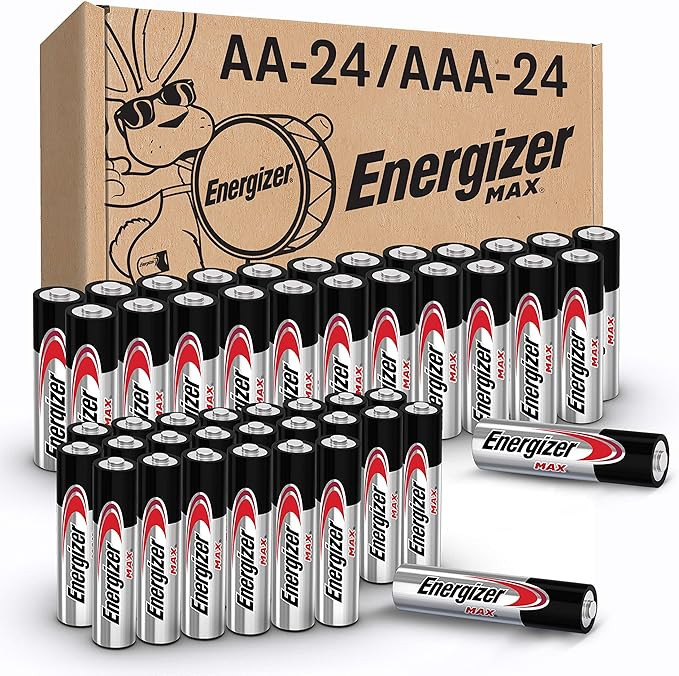 Energizer MAX AA Batteries & AAA Batteries Combo Pack, 24 Double AA Batteries and 24 Triple AAA B... | Amazon (US)