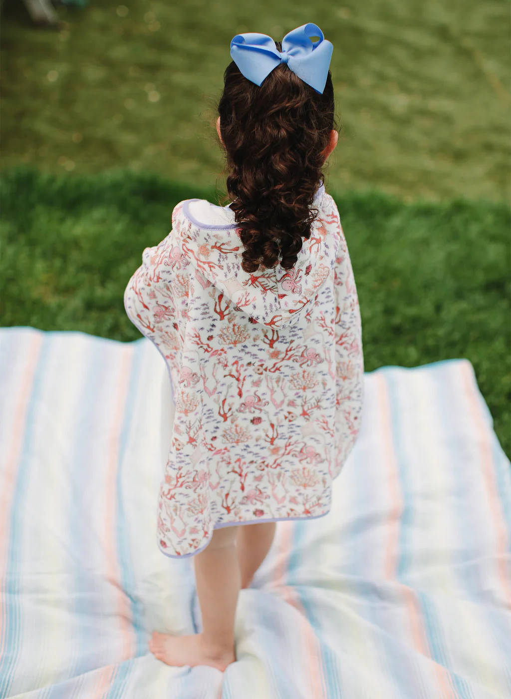 Rosy Coral Reef Swim Poncho | Over The Moon