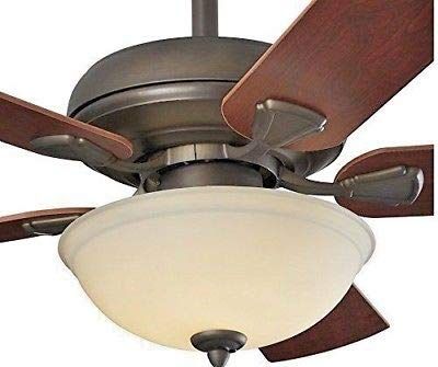 Energy Efficient 52 Inch LED Ceiling Fan with Nutmeg Espresso Blades and White Glass Light Bowl | Amazon (US)