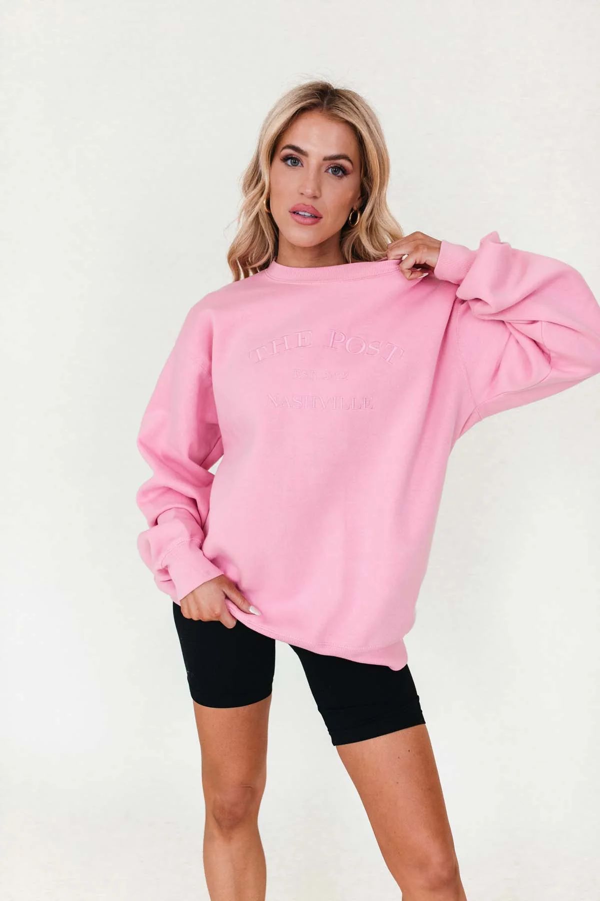 Postie Pink Oversized Sweatshirt | The Post