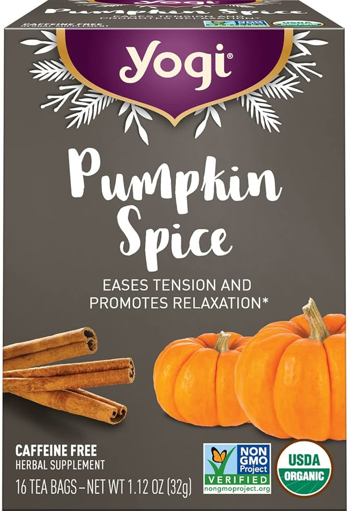 Yogi Tea Pumpkin Spice Tea - 16 Tea Bags per Pack (4 Packs) - Limited Edition Organic Pumpkin Spi... | Amazon (US)