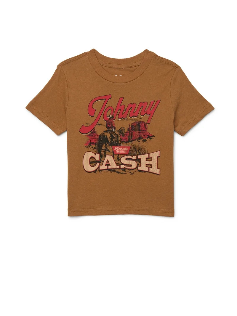 Johnny Cash On Tour Toddler Crewneck Tee with Short Sleeves, Sizes 12M-5T | Walmart (US)
