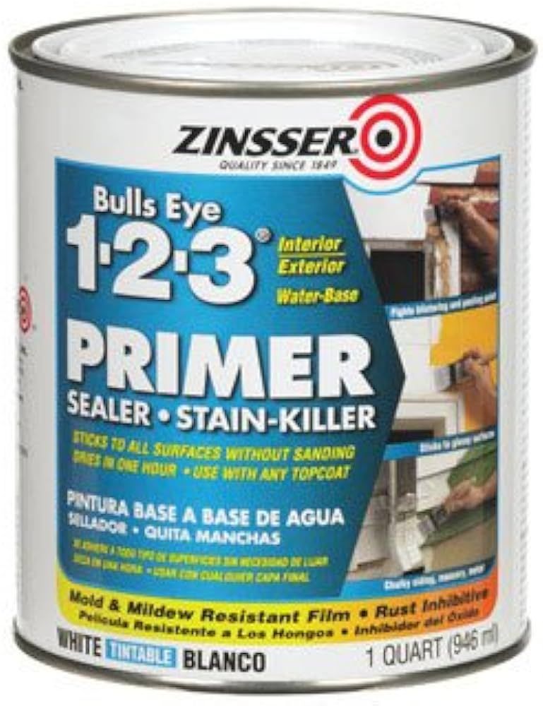 Zinsser 02004 1 Quart Bulls Eye® 1-2-3 Primer Sealer Stain Killer | Amazon (US)