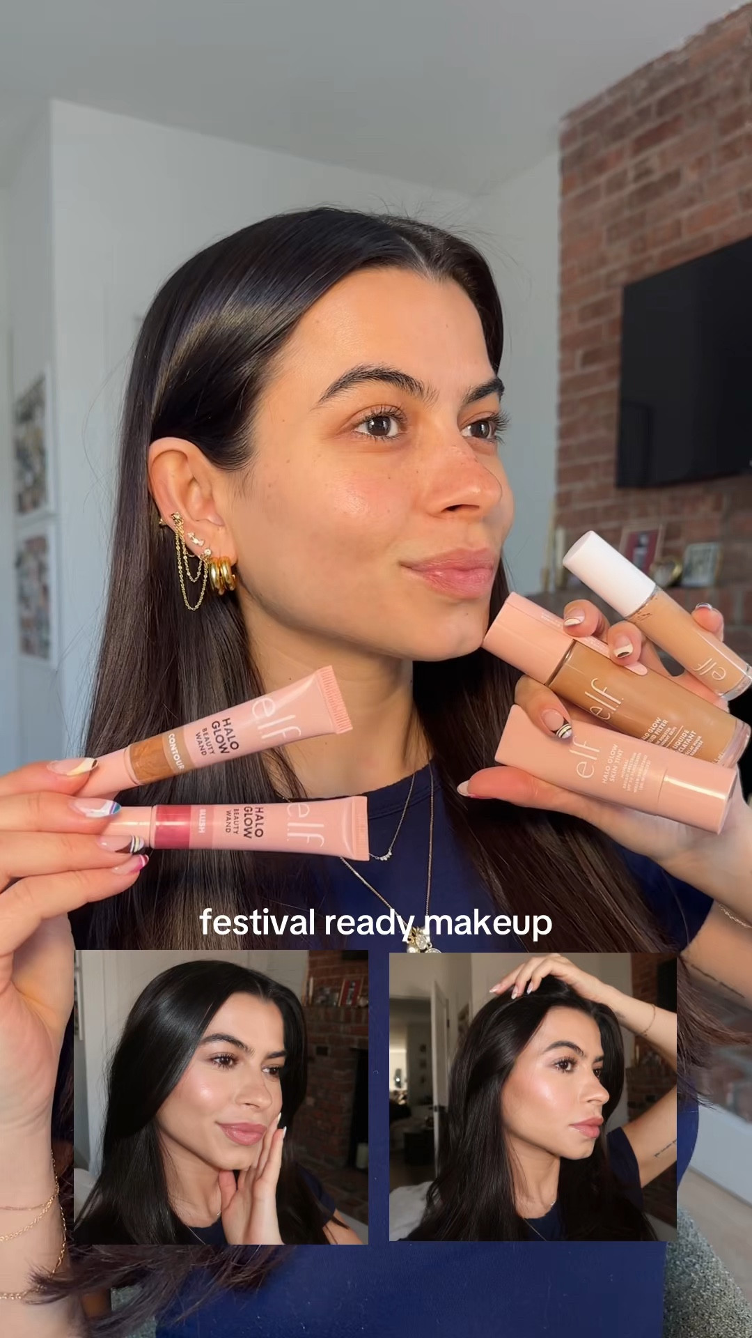 Glowy and affordable festival makeup with all of my favorite e.l.f. Cosmetics products! @elfcosmetics
#elfpartner #elfCosmetics #eyeslipsface