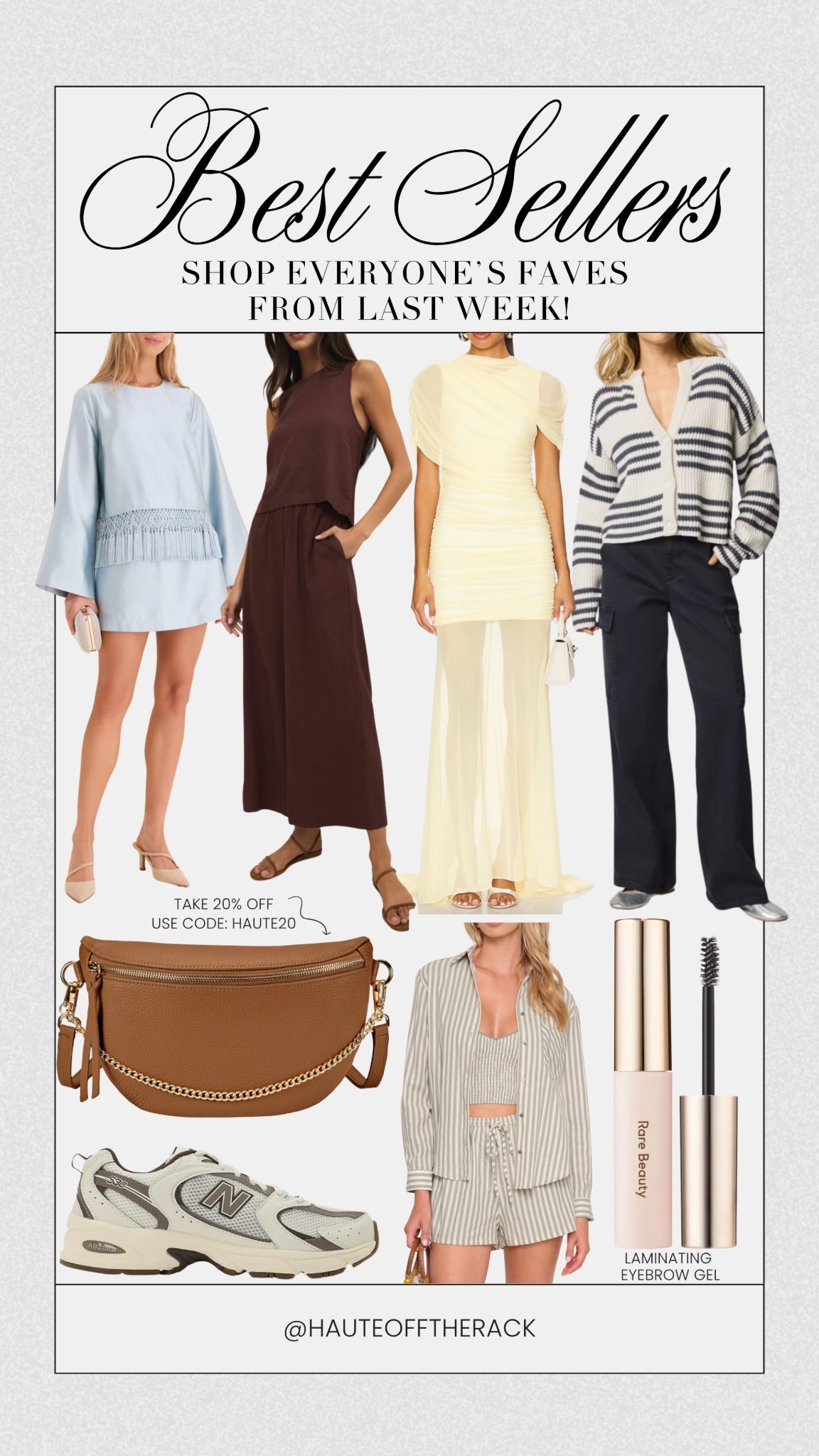 Most recent best sellers from last week! Don’t forget use code HAUTE20 on my beck sling bag!

#giginewyork #yellowdress #matchingset #sweater #rarebeauty #weddingguestdress #mothersdayoutfits #casualoutfits #springdresses

#LTKMothersDay #LTKSaleAlert #LTKSeasonal