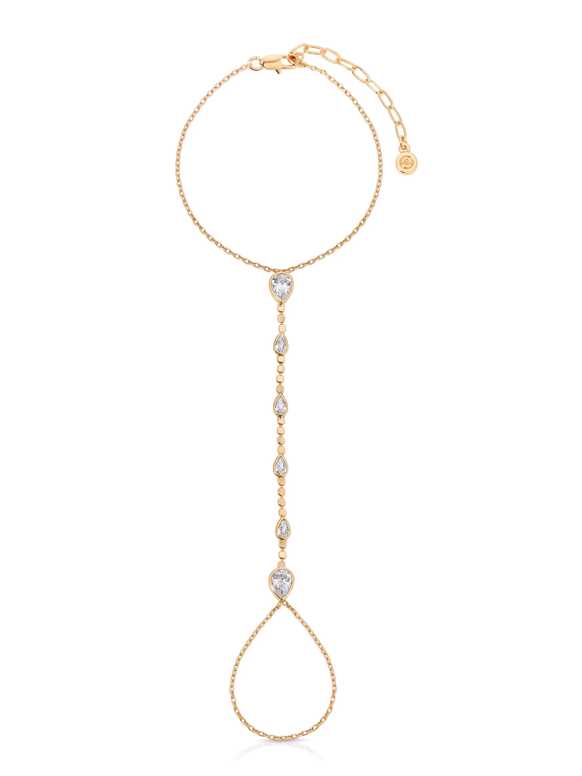 Dripping Crystal Hand Chain | Ettika