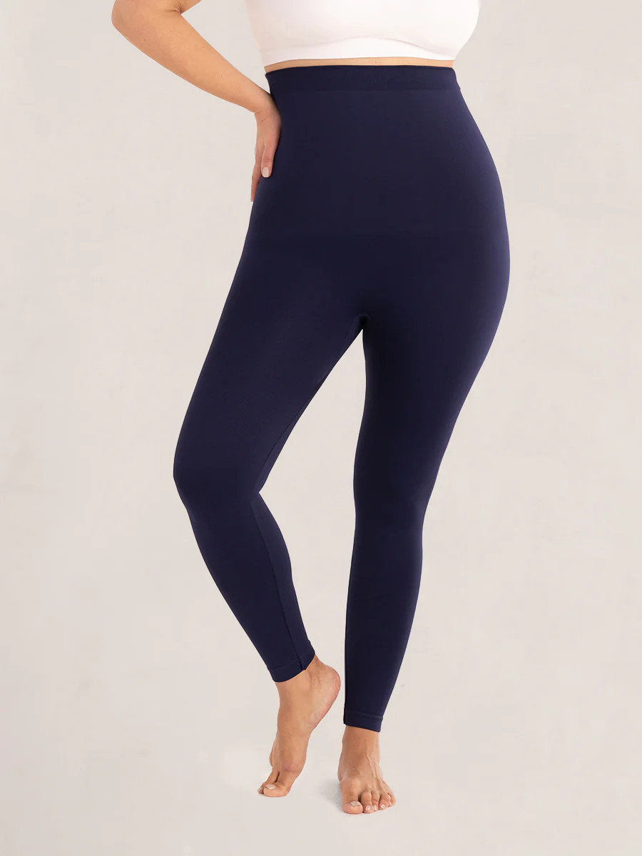 Shapermint Essentials High-Waisted Shaping Leggings Shapewear Navy L | Shapermint