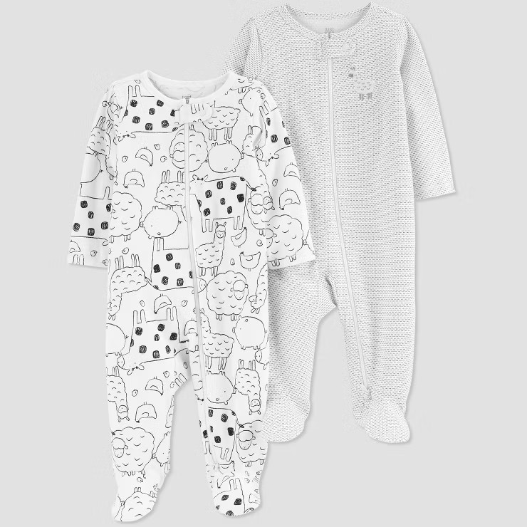 Carter's Just One You® Baby 2pk Farm Animals Sleep N' Play - Gray 3M | Target