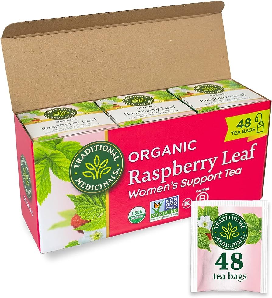 Traditional Medicinals Tea, Organic Raspberry Leaf, Eases Menstrual Cramps, Supports a Healthy Pr... | Amazon (US)