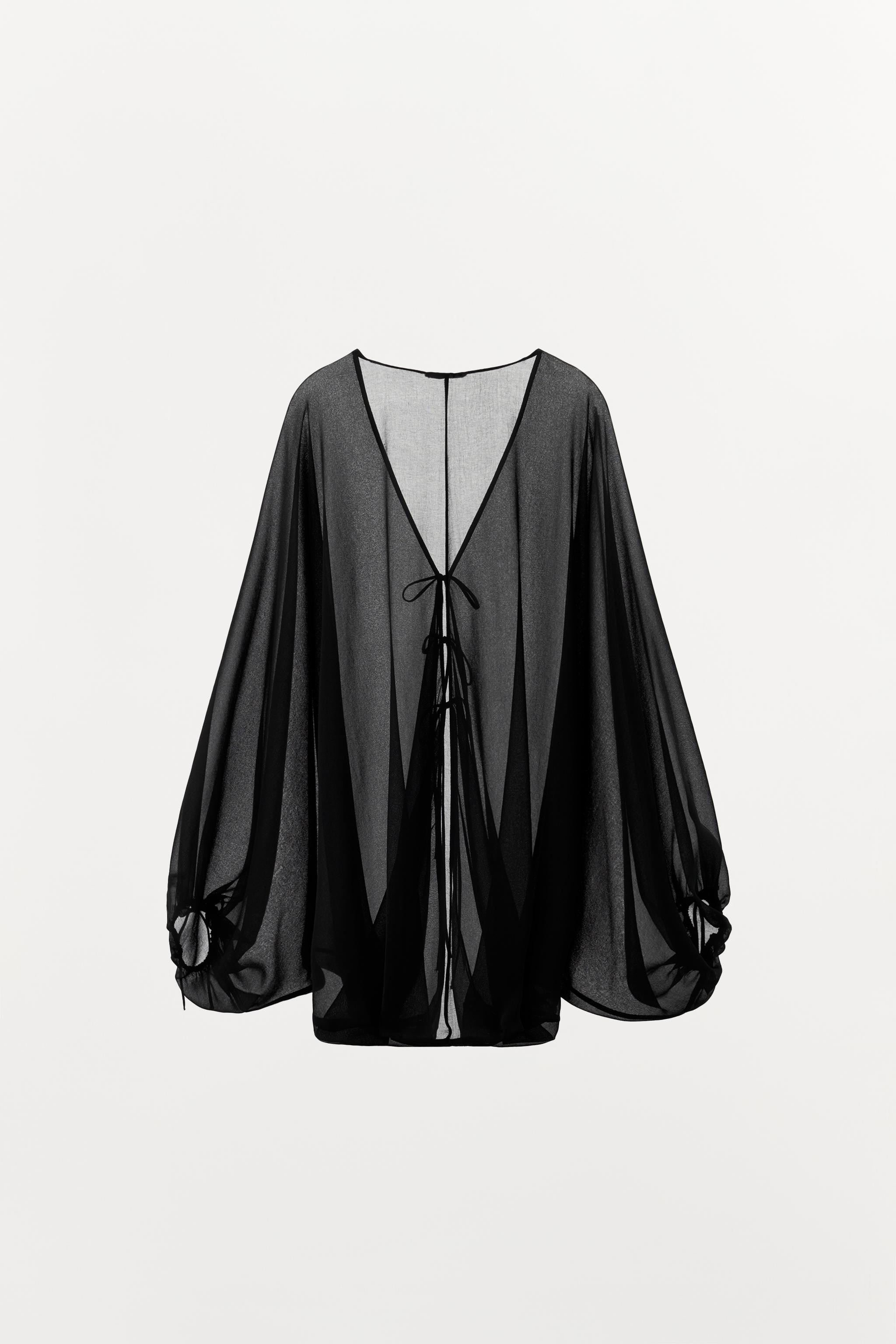 GEORGETTE PUFF SLEEVE TOP LIMITED EDITION | Zara US