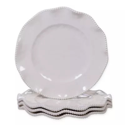 Certified International Perlette Dinner Plates in Cream (Set of 4) | Bed Bath & Beyond | Bed Bath & Beyond