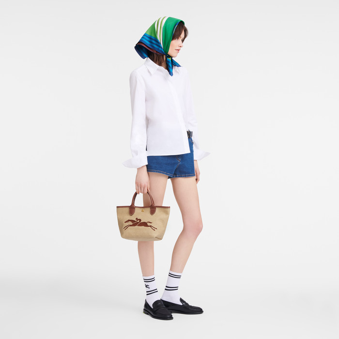 Basket bag S Le Panier Pliage Brown (10144HZB035) | Longchamp US | Longchamp