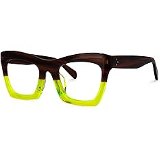 VOOGLAM Rectangle Eyewear for Women with Non-prescription Clear Lens Sienna | Amazon (US)