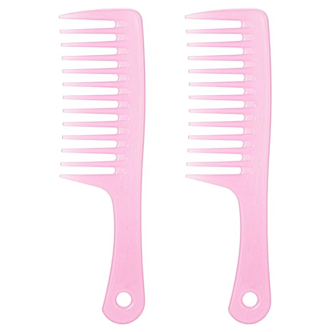 JIANYI Wide Tooth Comb, Detangling Hair Brush, Care Handgrip Heat Resistant Styling Combs for Cur... | Amazon (US)