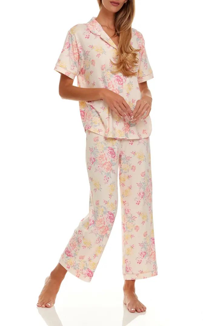 Annie Short Sleeve & Capri Print Pajamas | Nordstrom Rack