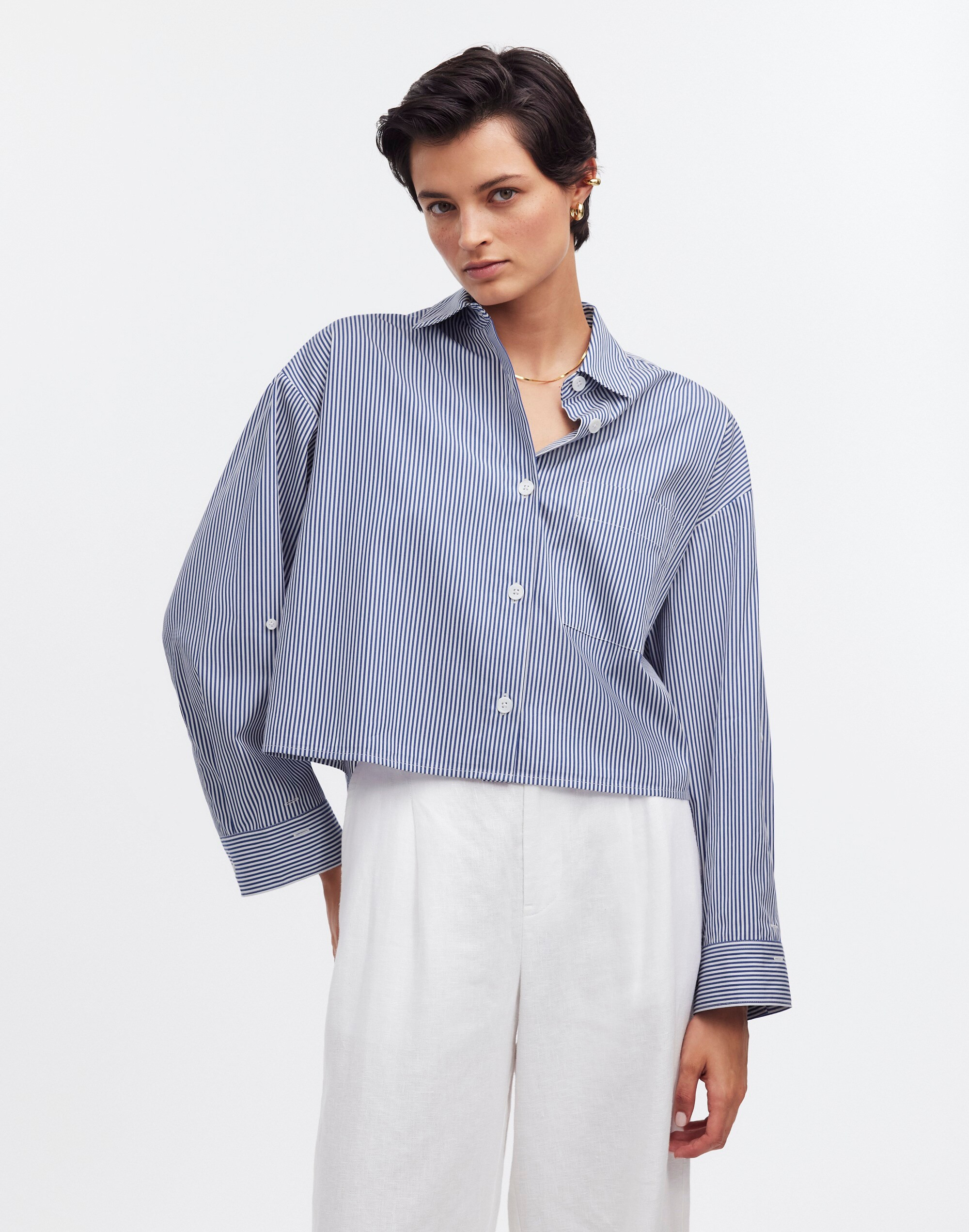Straight-Hem Shirt in Poplin | Madewell