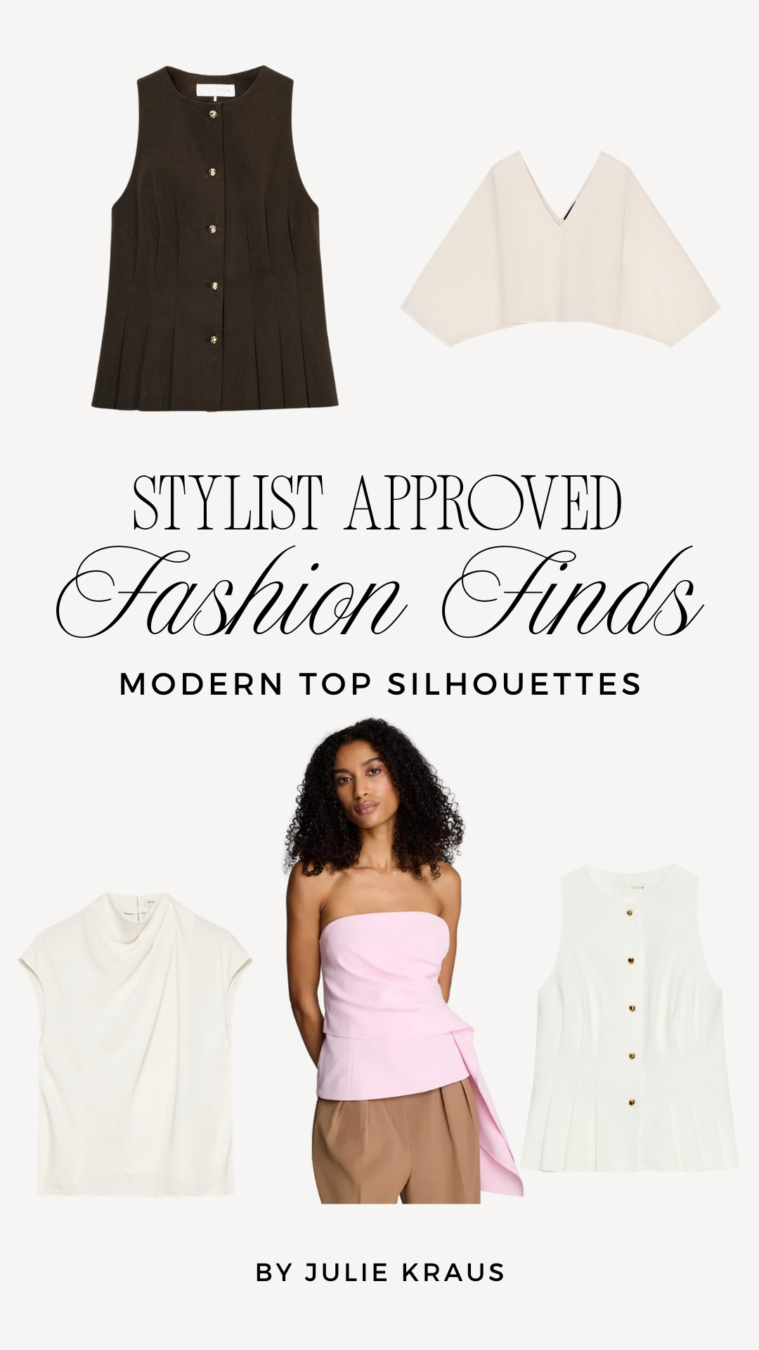 My favorite tops with the most modern shapes and silhouettes right now. These are the pieces I reach for when I want to feel instantly put together. Modern Top Silhouettes • Spring Tops 2026 • Stylist Approved Tops 

 #LTKSeasonal #LTKOver40